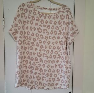 New - Taupe Leopard Knit Top